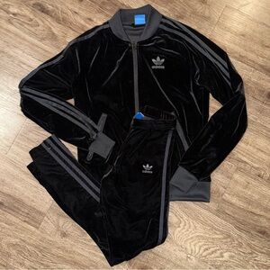Adidas Black Velvet Track Suit